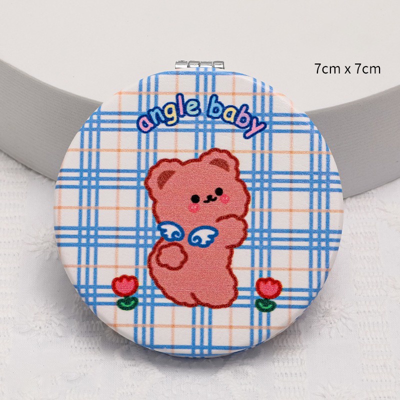 Gương mini 2 mặt bọc da nhiều mẫu dễ thương cute TooYoo TY0093