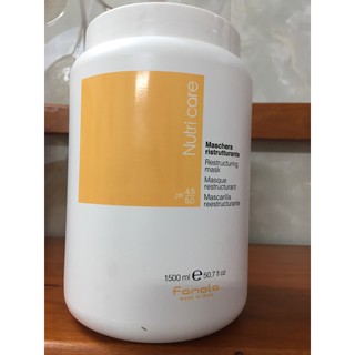 Hấp dầu Fanola Nutricare Mask phục hồi tóc hư tổn 1500ml ( chính hãng ) "