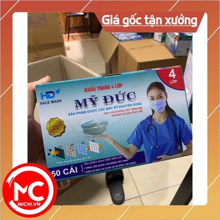 [GIÁ SỐC] Hộp Khẩu Trang Y Tế 4 Lớp Hộp 50 Chiếc,Kháng Khuẩn- Ngăn Ngừa Khói Bụi Có Hại.[HÀNG CÓ SẴN]