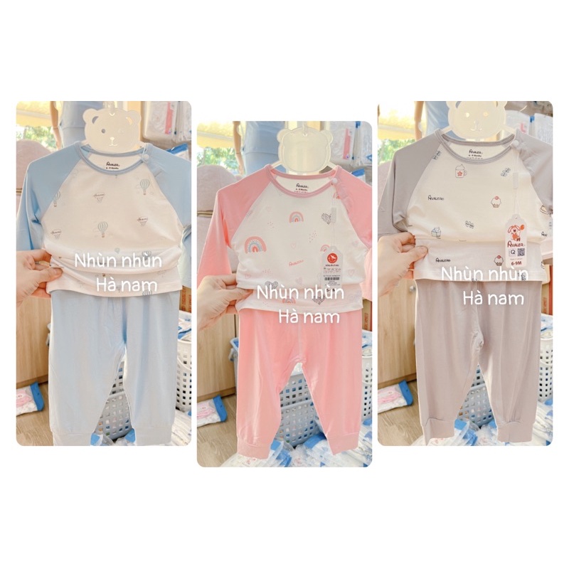 {Nhùn nhùn}Bộ Avaler sợi tre cải tiến mẫu mới cài vai dài tay size 6-9m đến 3-4y(clip ảnh thật)