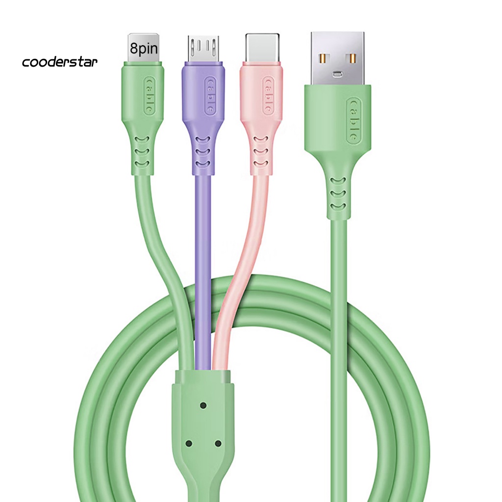 Dây Cáp Sạc USB 5A Đa Năng 3 Trong 1