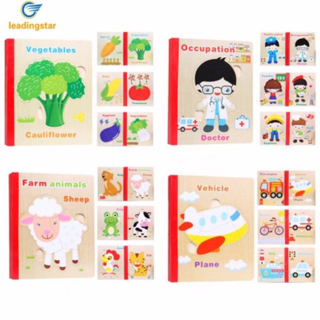 Đồ Chơi Gỗ - Sách Gỗ nhiều chủ đề