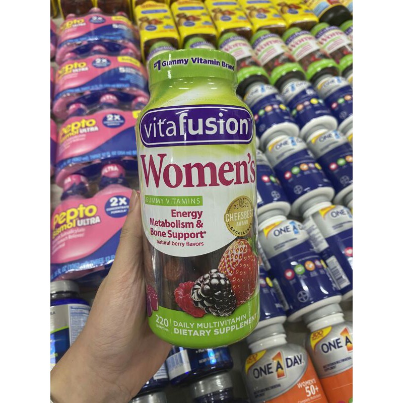 Kẹo dẻo bổ sung vitamin cho Phụ nữ của Mỹ Vitafusion Women’s Multivitamin 220 viên  - Date 7/2022
