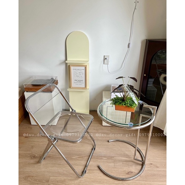 LITTLE TABLE - Bàn inox phối kính tối giản