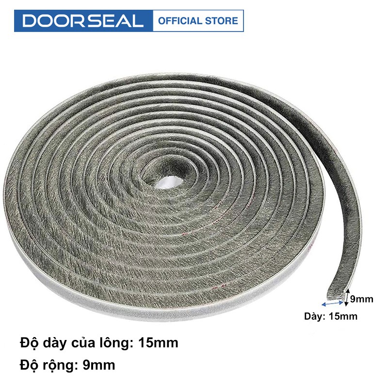 Ron Lông Dán Khe Hở Khung Cửa DOORSEAL Ngăn Bụi Côn Trùng Dài 2m