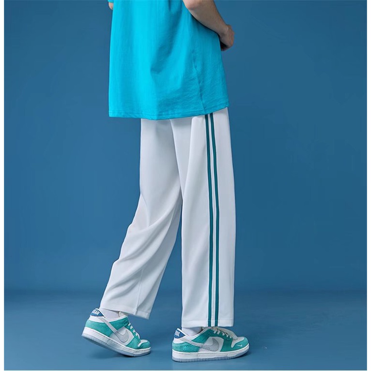 Nam Quần Ống Suông  Thời Trang Quần Dài Nam Thể Thao Hàn Quốc Quần Jogger ốNg RộNg Sọc Quần Kaki Túi Hộp Nam