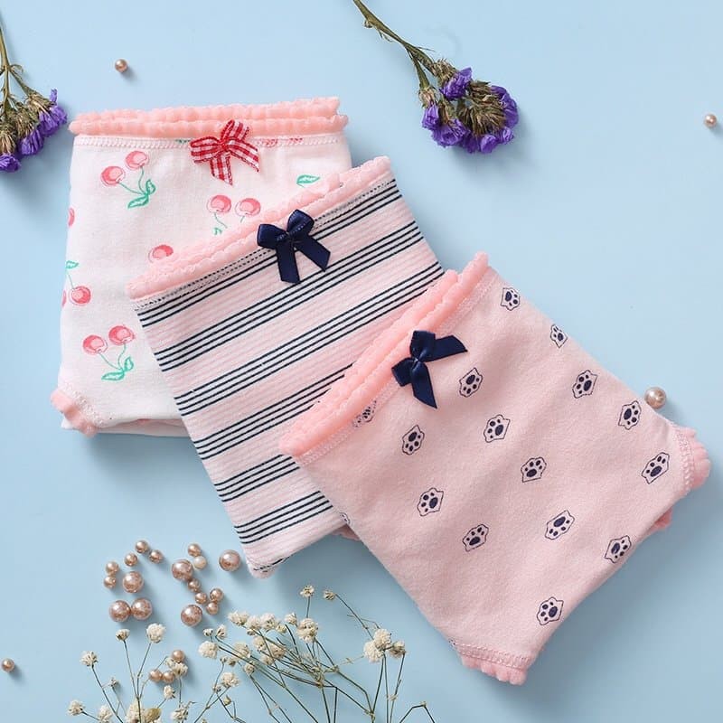Quần Lót Cotton Nữ Họa Tiết Đáng Yêu Hàng Quảng Châu Cao Cấp