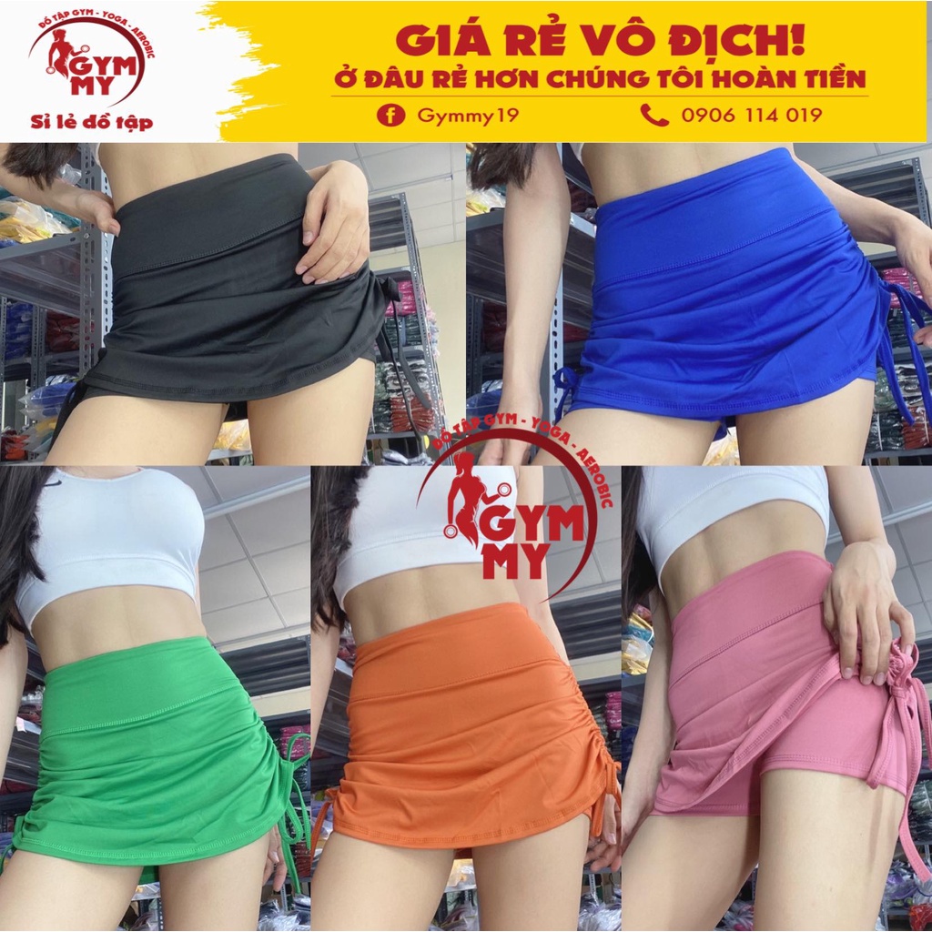 Quần Chân Váy 2 Lớp Rút Dây Thể Thao ⚡️ HÀNG XUẤT KHẨU ⚡️ Tập Gym - Yoga - Aerobic