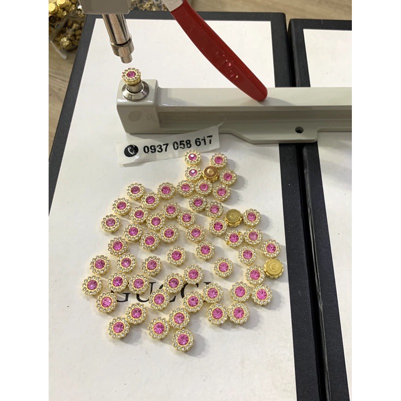 Hạt đá đít nhựa set 10 viên( dùng cho kìm bấm hạt hoặc dán )