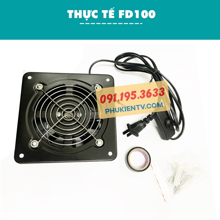 Quạt Hút Thông Gió FA100 / FD100 Quạt Hút Mùi Nhà Bếp , Nhà Vệ Sinh , Phòng Ngủ - Công Suất 20W