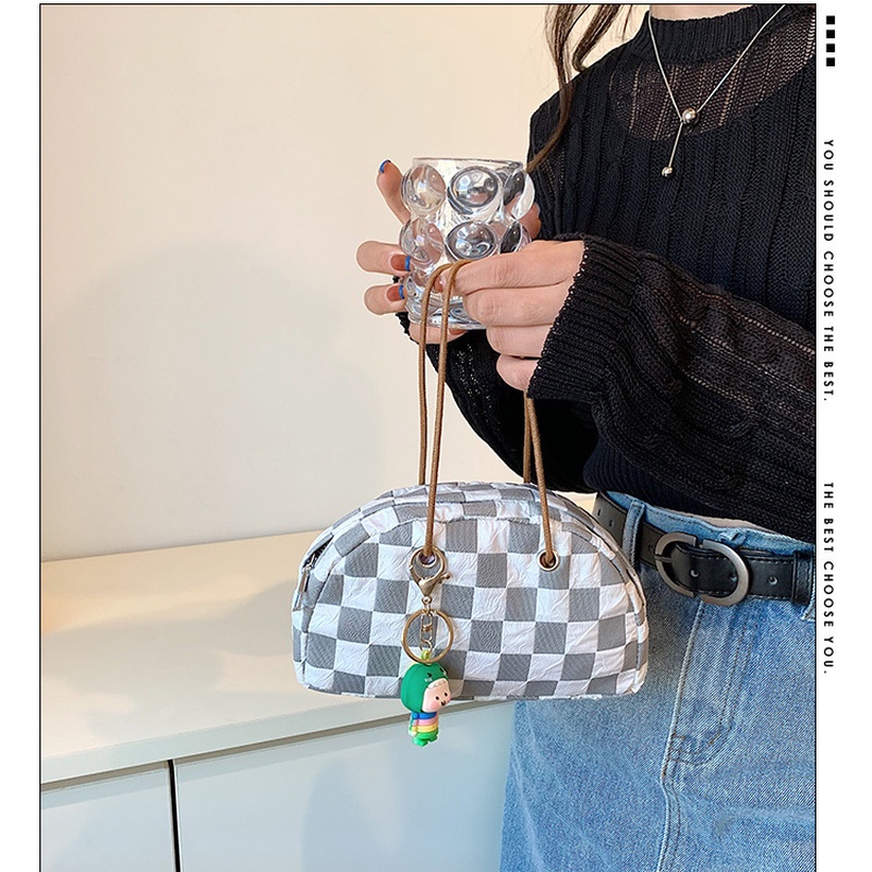 Túi Xách Tay Bằng Vải canvas Thiết Kế Hình Bán Nguyệt Phong Cách retro Nhật Bản Dễ Thương Mới Năm 2022 NB00356