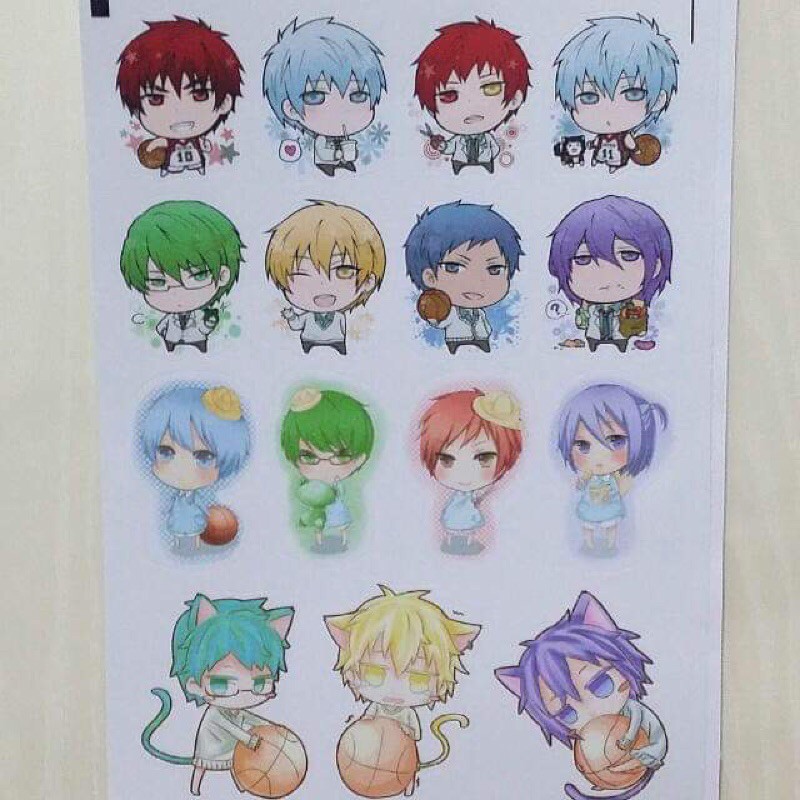 10-50 hình sticker bóng rổ kuroko no basket decal