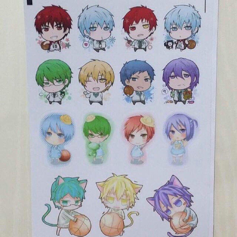 10-50 hình sticker bóng rổ kuroko no basket decal (random hình)