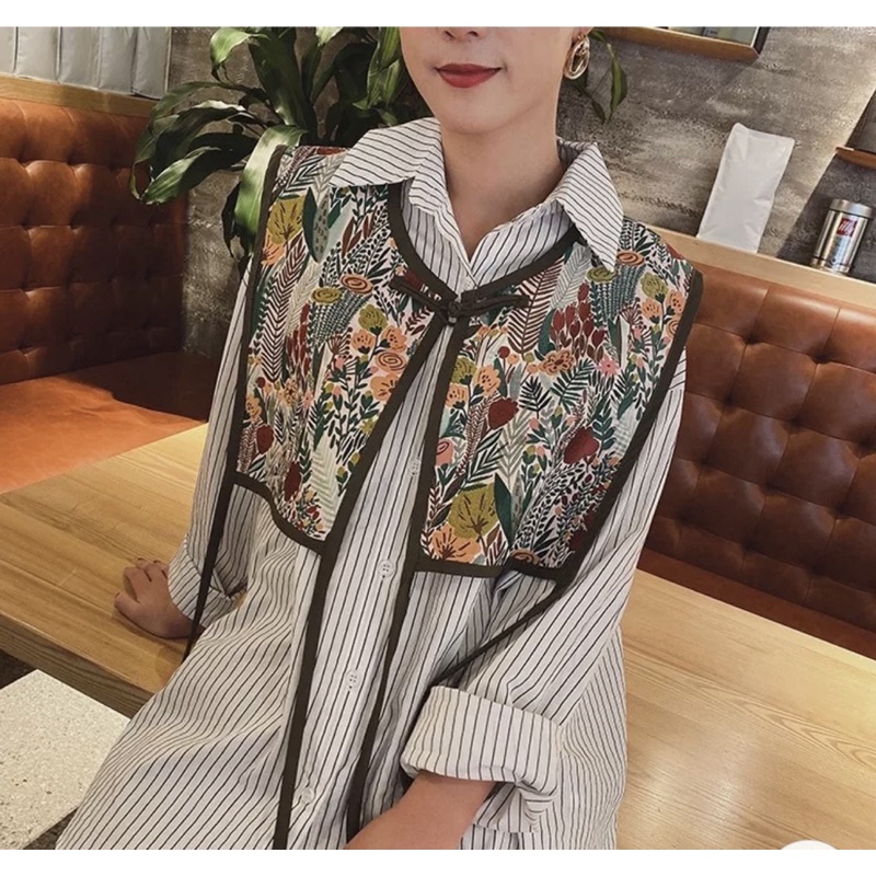 Áo gile thổ cẩm Crotop  hoạt tiết trendy  cá tính dịu dàng