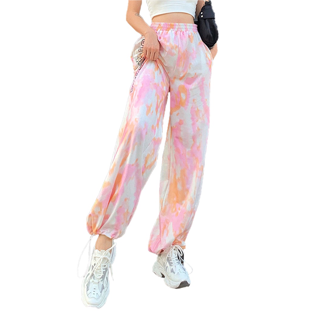 quần thể thao Jogger Lưng Cao Phối Màu Thời Trang Cho Nữ