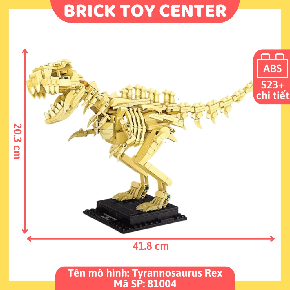Đồ chơi mô hình khủng long Decool 81001-81008 lắp ghép hóa thạch Jurassic World Dinosaur