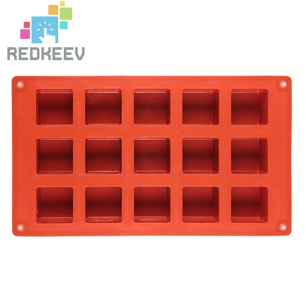 Khuôn Silicone Làm Bánh 15 Ô Vuông Tiện Dụng