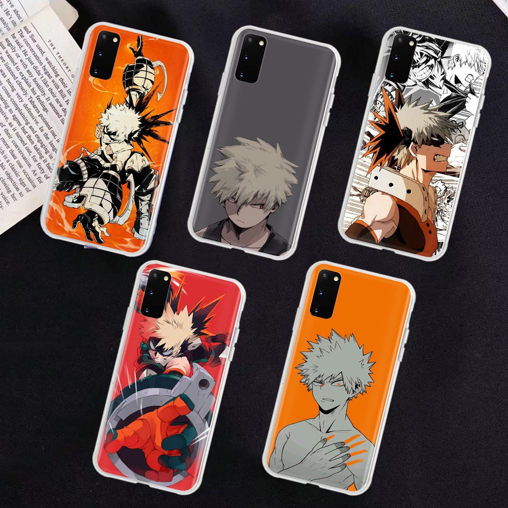 Ốp điện thoại trong suốt hình Bakugou Katsuki cho SAMSUNG GALAXY J8 J6 PLUS J5 PRIME J4 CORE J2 PRO