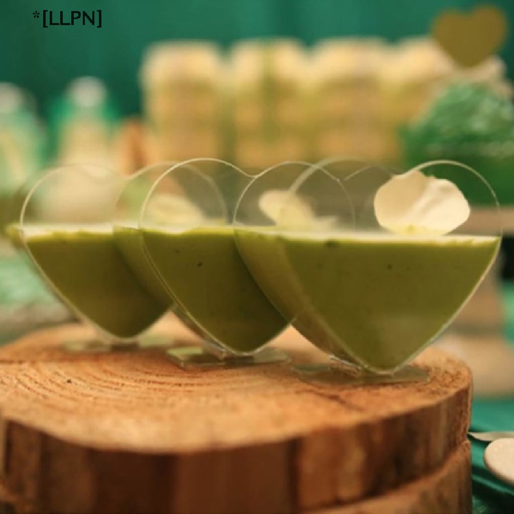 [loyaltysun.vn] Cốc Nhựa Đựng Bánh Pudding Tráng Miệng Hình Trái Tim Dùng Một Lần Chào Mừng