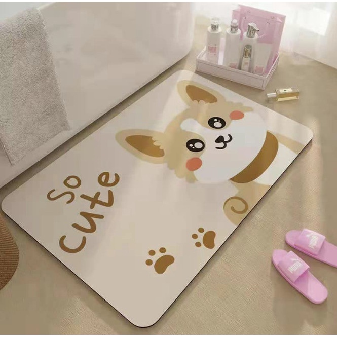 Thảm chùi Silicon chân siêu thấm hút_ hình siêu cute