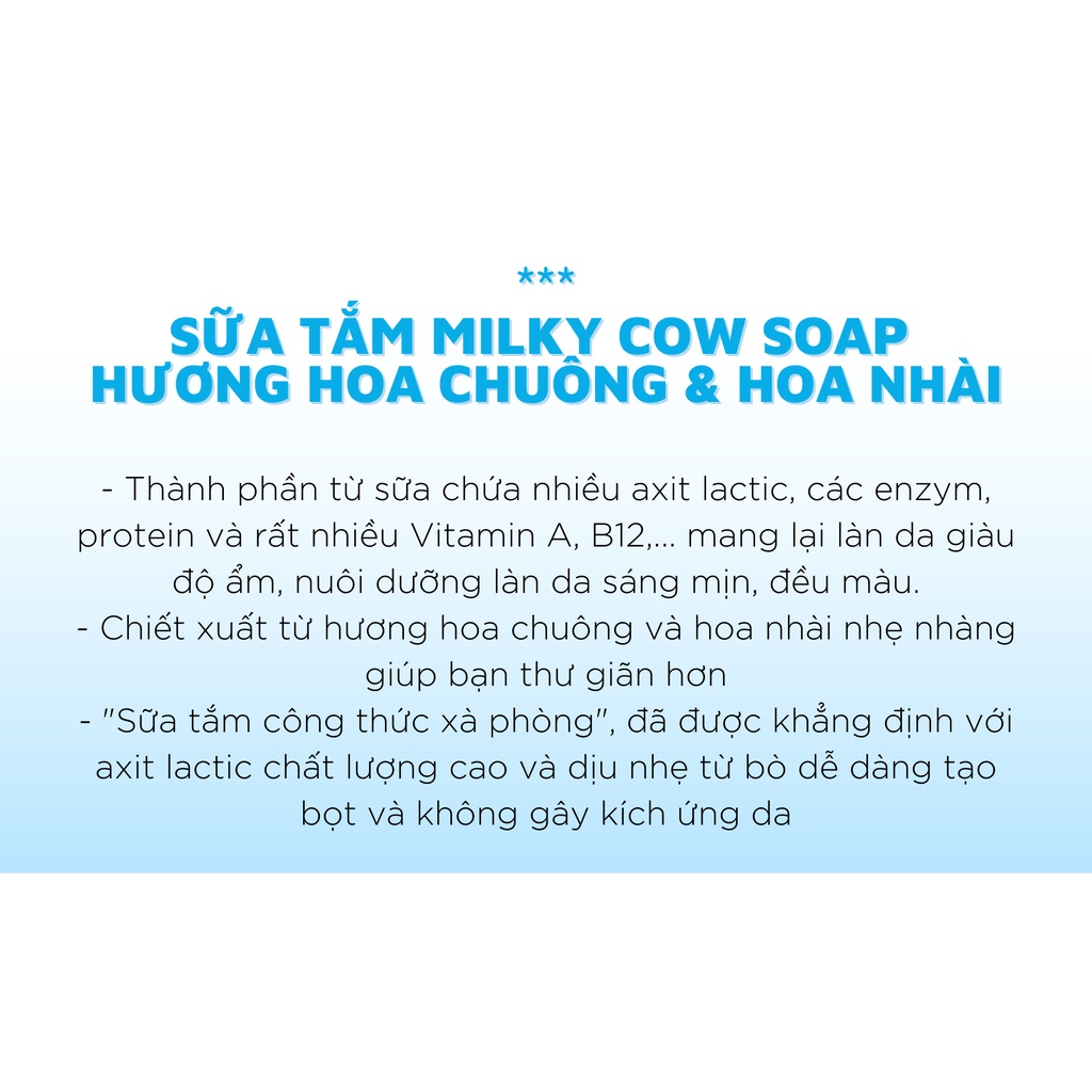 Sữa tắm chiết xuất từ sữa Cow Milky Body Soap 550ml