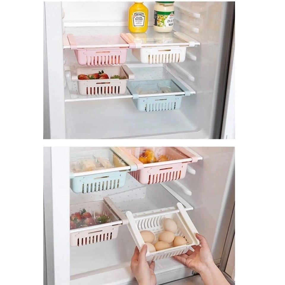 Giá Đựng Đổ Gài Tủ Lạnh Rút Gọn Tiện Lợi, kệ gài tủ lạnh Baby Shopping
