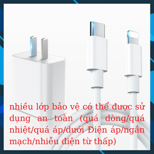 [ Bảo Hành 12Tháng ] Bộ Sạc Nhanh IPhone 20W Chính Hãng Cốc Sạc Và Dây Sạc Nhanh PD 20WTặng Giá Đỡ Điện Thoại