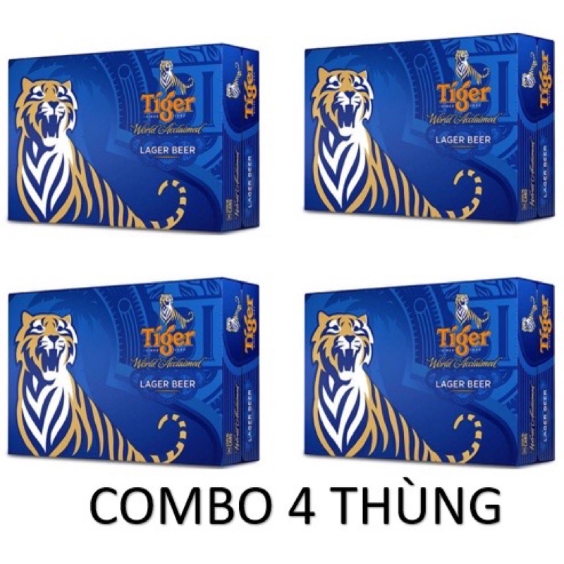 (Hoả tốc)COMBO 4 Thùng bia tiger 24 lon