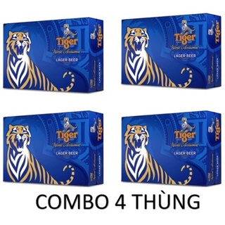 Combo 4 thùng bia tiger 24 lon