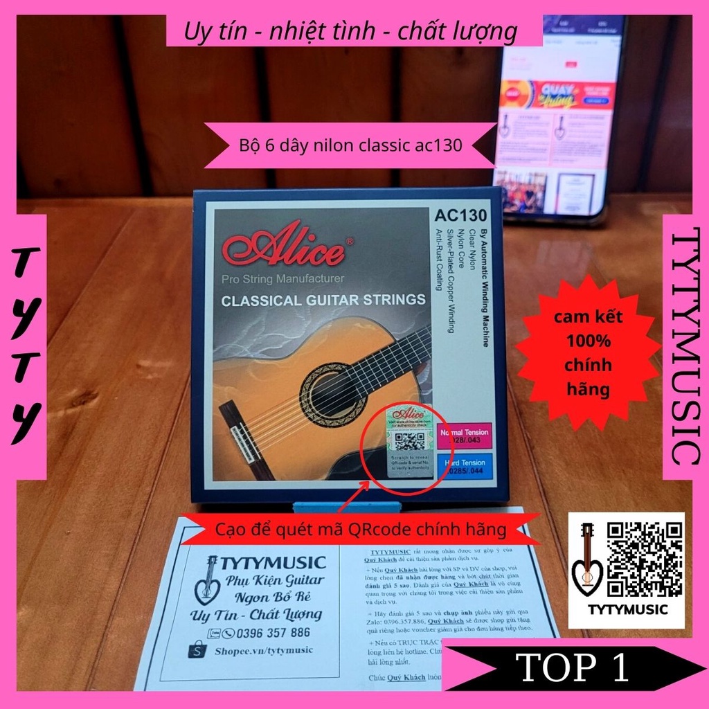 Dây đàn guitar CLASSIC Alice AC130 chính hãng  TYTYmusic