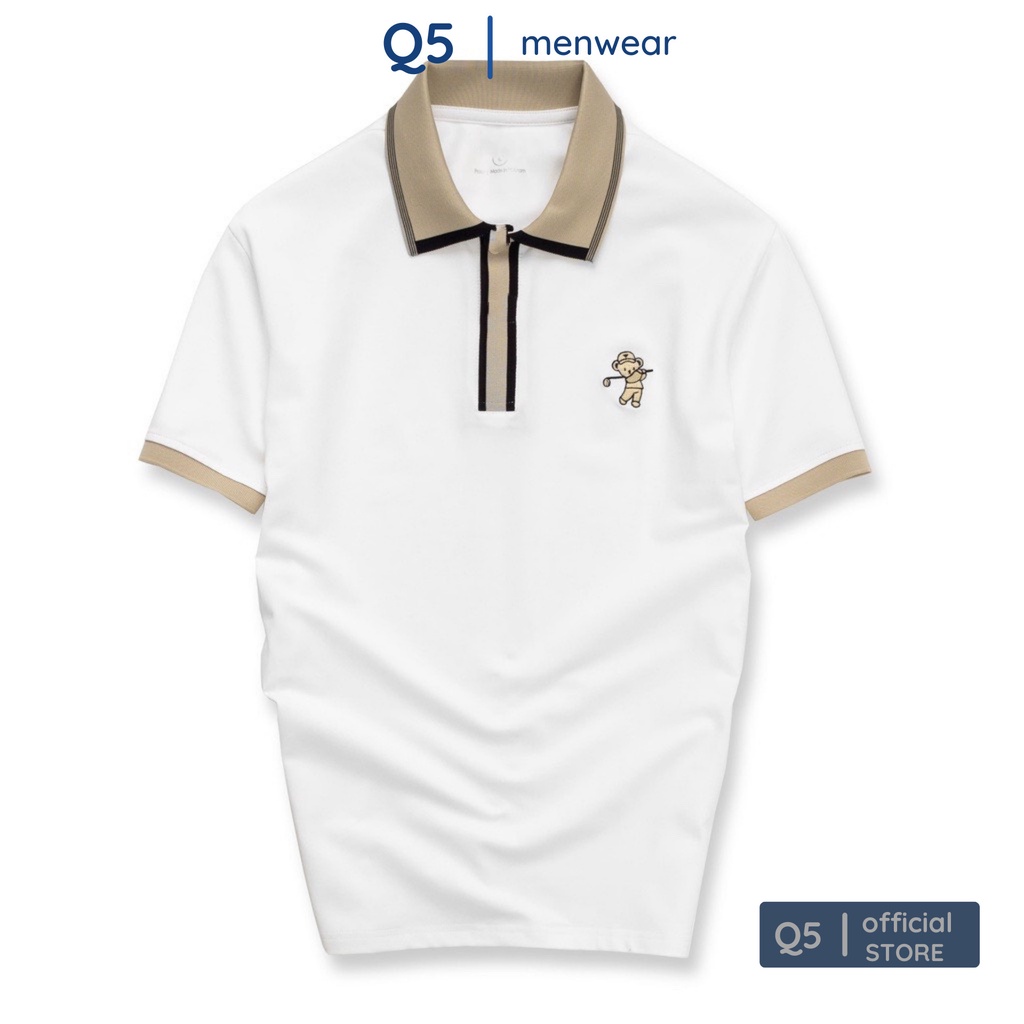 Áo Thun Nam Polo cổ bẻ Q5 vải cá sấu Cotton CVC, chuẩn form, trẻ trung, thanh lịch