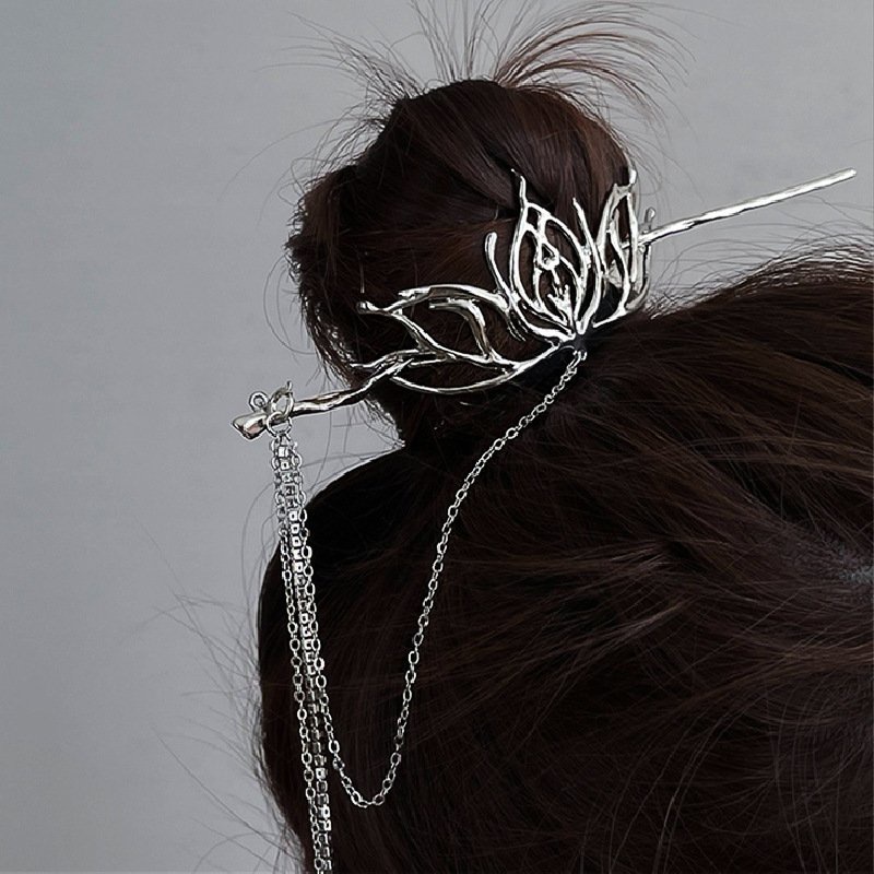 Trâm Búi Kim Quan Hoa Sen Cài Tóc Nữ phong cách cổ trang trung quốc phụ kiện cosplay