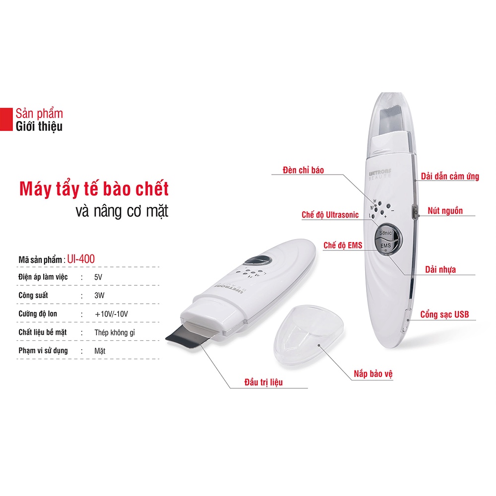 Máy Tẩy Tế Bào Chết Và Nâng Cơ Mặt Lifetrons UI-400