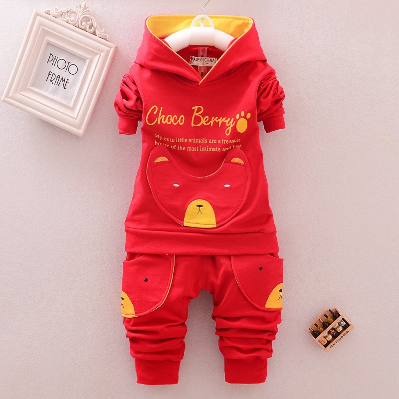 Bộ Đồ Thể Thao 2 Món Áo Khoác Hoodie + Quần Dài Vải Cotton Thời Trang Mùa Thu Cho Bé