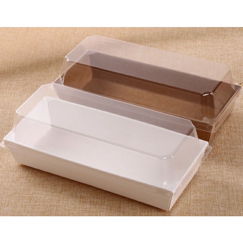 10 chiếc hộp chữ nhật E1985, hộp đựng bánh E1985 giấy Kraft, đựng thức ăn các loại