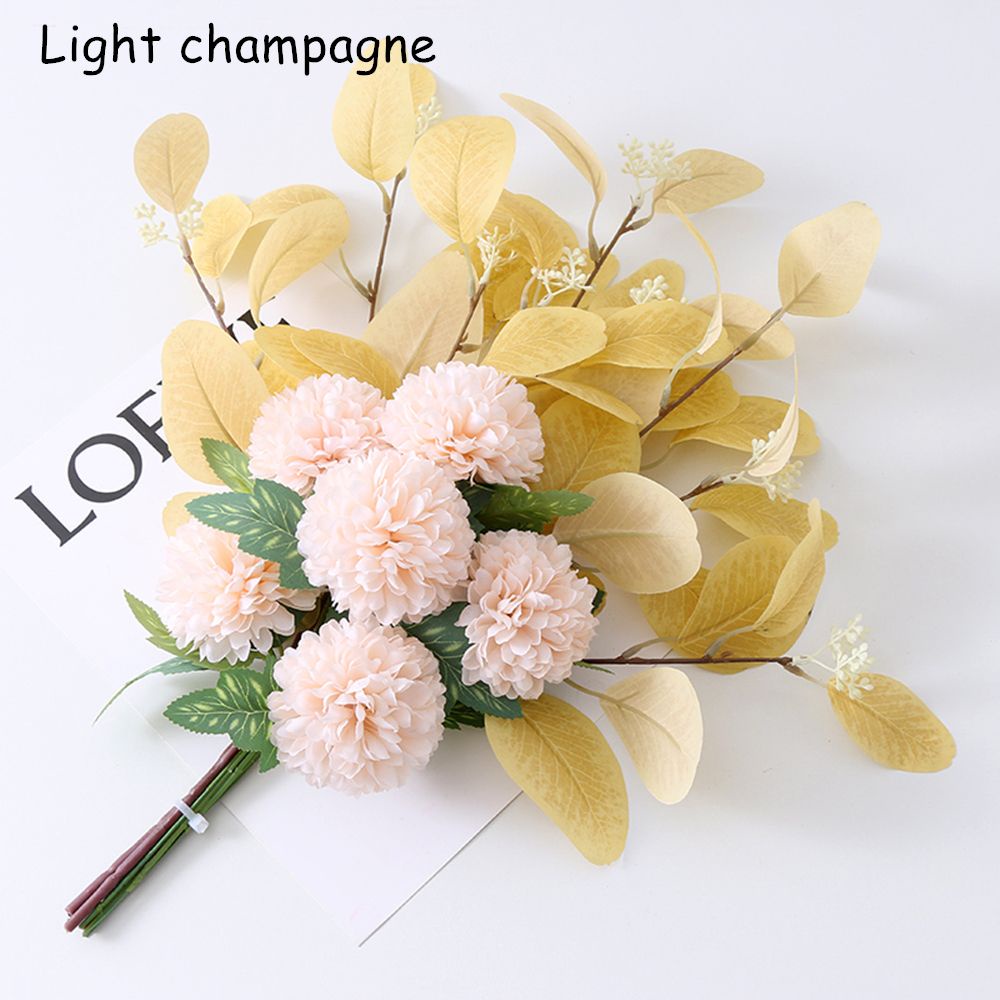 Bó Hoa Cẩm Tú Cầu Giả Bằng Lụa Phong Cách Bắc Âu Dùng Trang Trí Nhà Cửa/ Sân Vườn