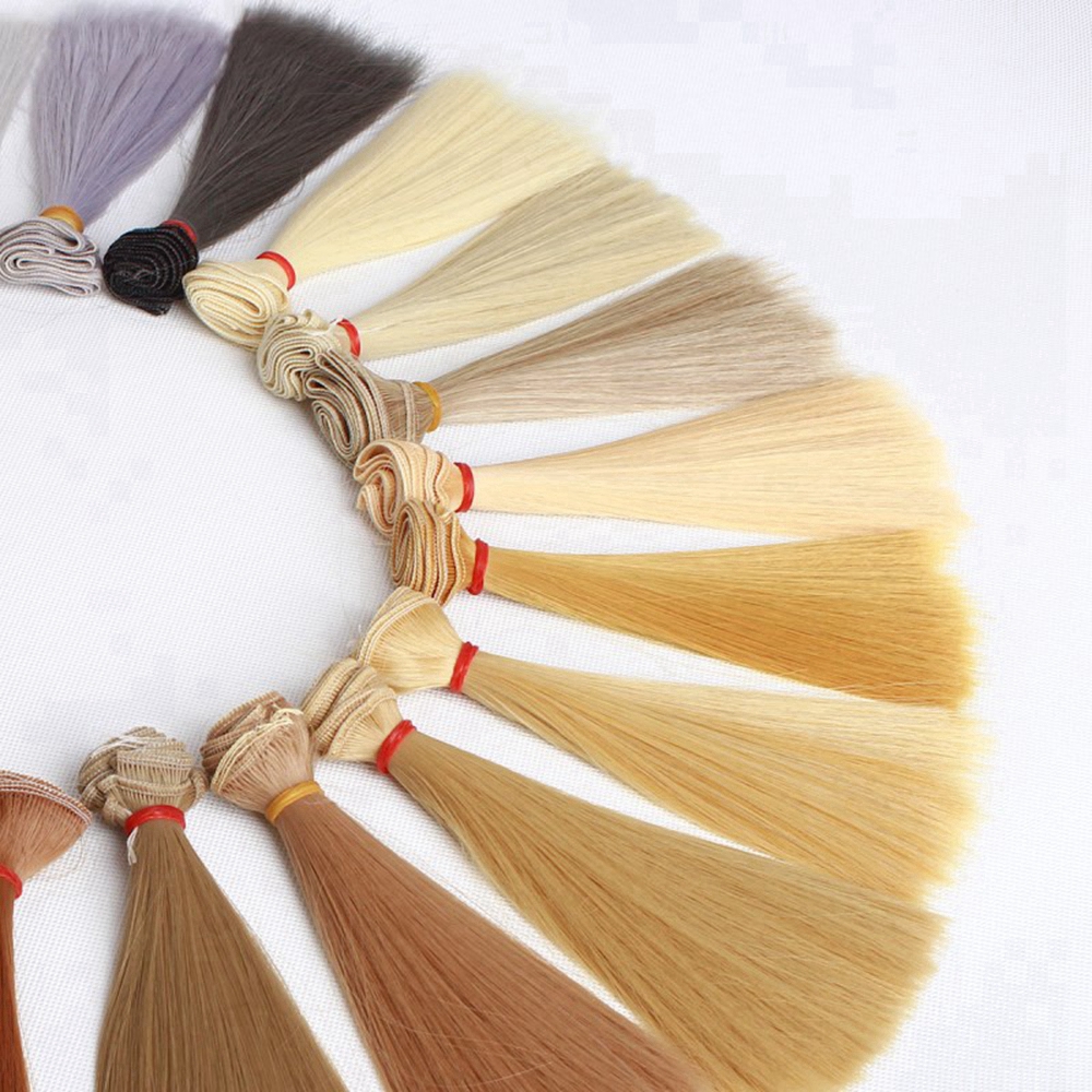 DIAOCHANO 1PC 14 colors High Quality High-temperature Wire 15cm Synthetic Fiber Wig Hair