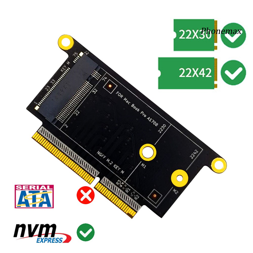 Thẻ Chuyển Đổi Ổ Đĩa SSD Pcb M.2 NVMe Cho MacBook Pro A1708