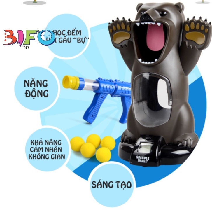 Đồ chơi bắn bóng bông mềm an toàn cho bé