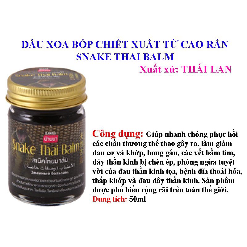 Dầu cù là cao rắn Thái lan