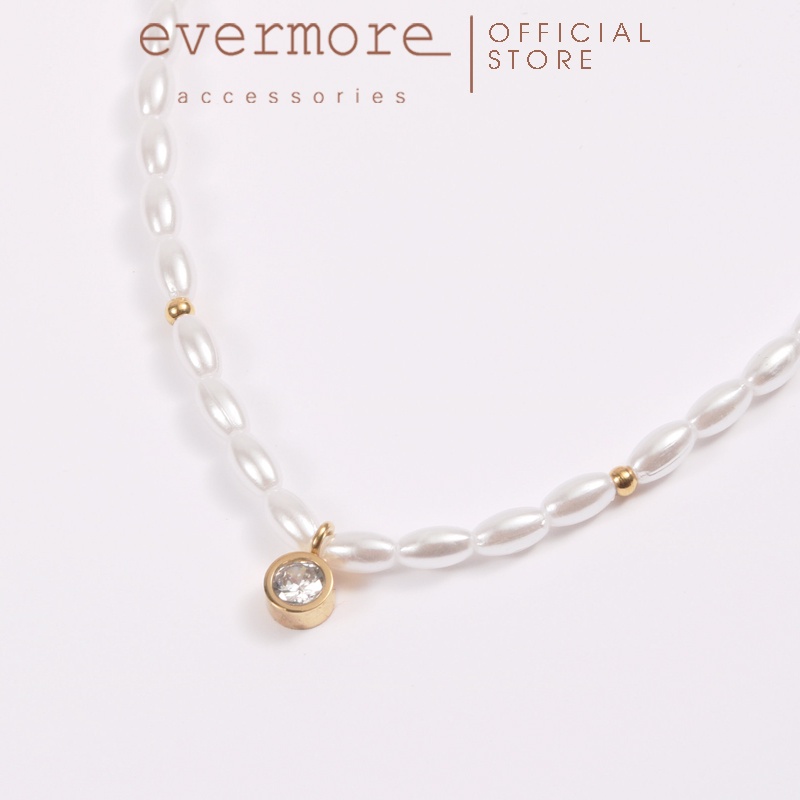 Dây chuyền chuỗi ngọc trai nhân tạo oval EVERMORE - D054