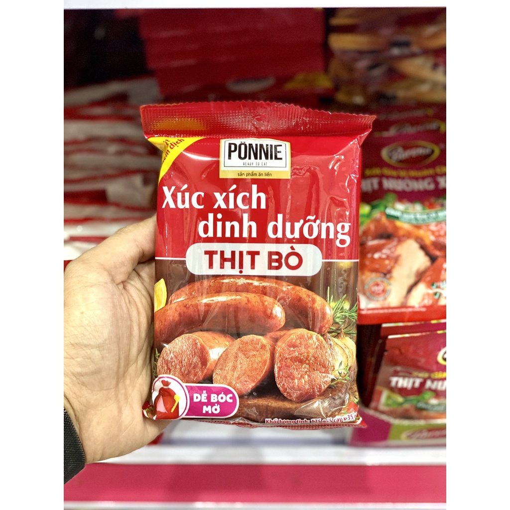 Xúc Xích Ponnie Heo - Bò 175G
