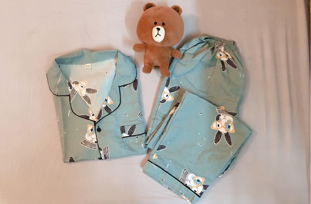 Bộ pijama nữ dài tay kate thái dễ thương