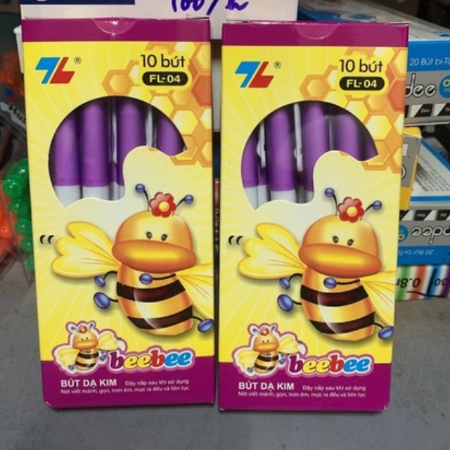 Hộp 10 bút dạ kim beebee( đầu lông kim )