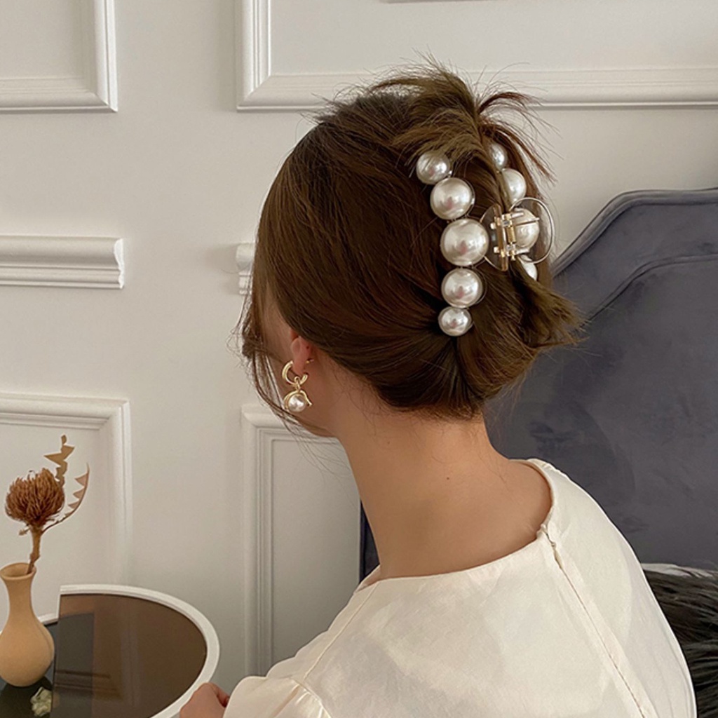 Kẹp Tóc Hợp Kim Trang Trí Ngọc Trai Giả Xinh Xắn Cho Nữ