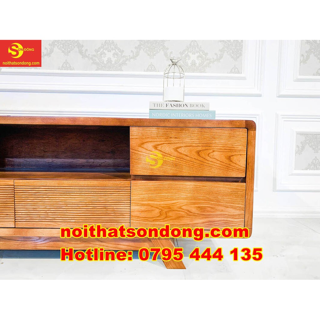 Tủ tivi hiện đại sang trọng gỗ sồi – TTV9047