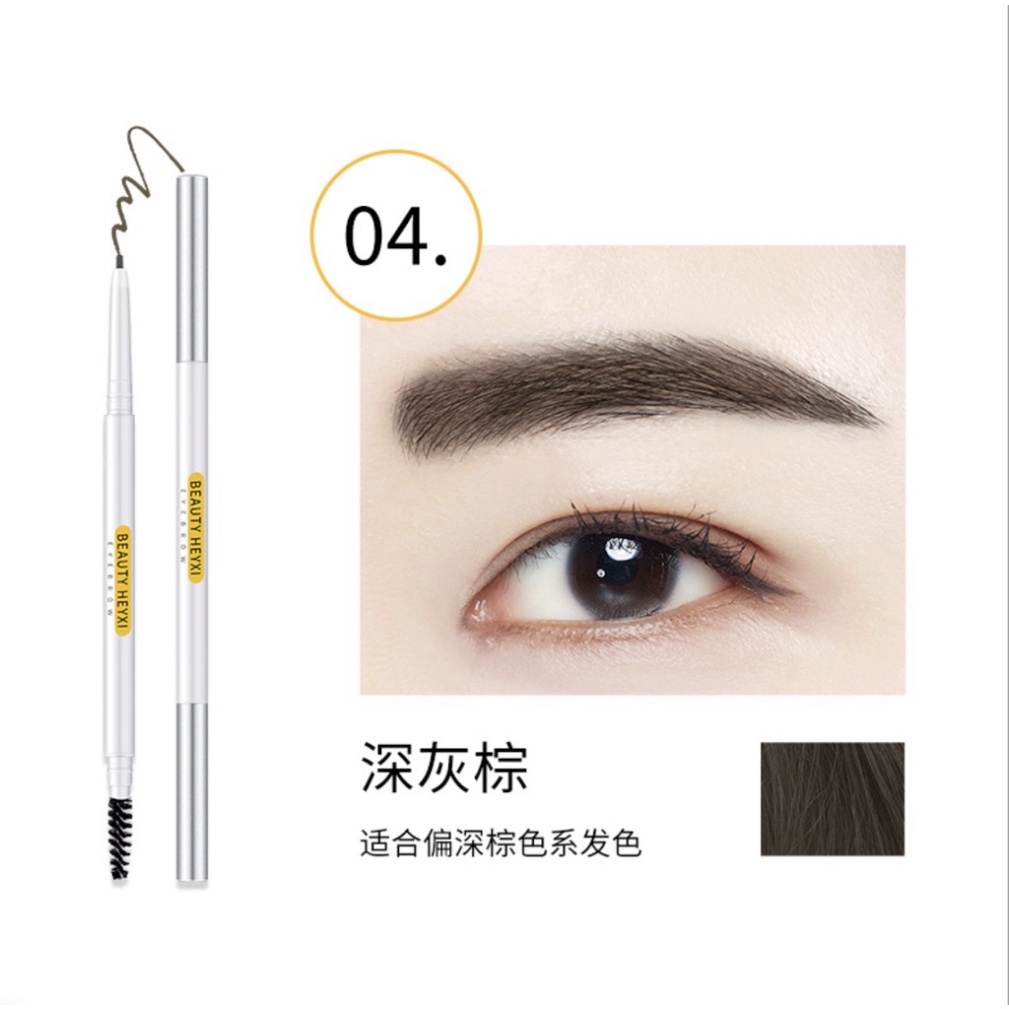 Chì kẻ mày 2 đầu nét mảnh HEYXI Verythin Eyebrow Pencil HCKM1 | BigBuy360 - bigbuy360.vn