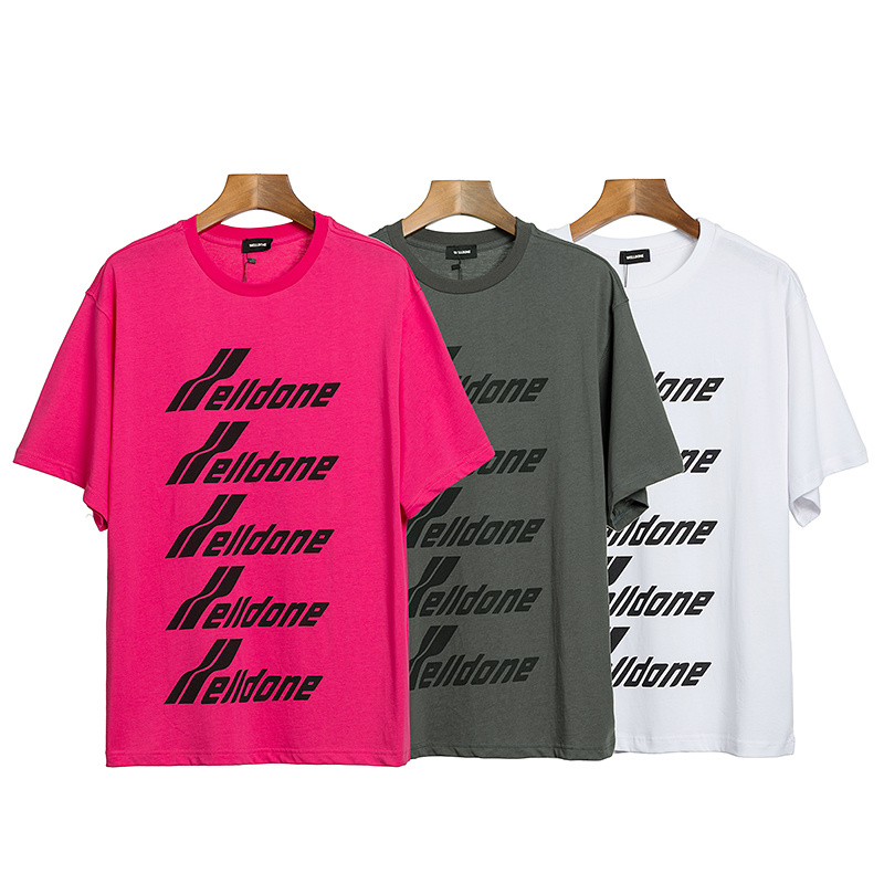 Áo Thun Ngắn Tay Cổ Tròn In Chữ Welldone