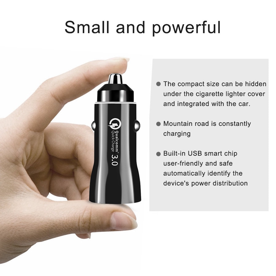 Dual Port USB 3.1A Car Charger Quick Charge 3.0 Charging Device For Vehicle