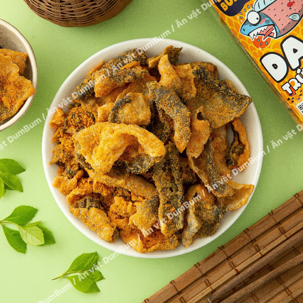 [Mã 77FMCGSALE1 giảm 10% đơn 250K] Da cá trứng muối DumBum 250g đồ ăn vặt Sài Gòn vừa ngon vừa rẻ | BigBuy360 - bigbuy360.vn